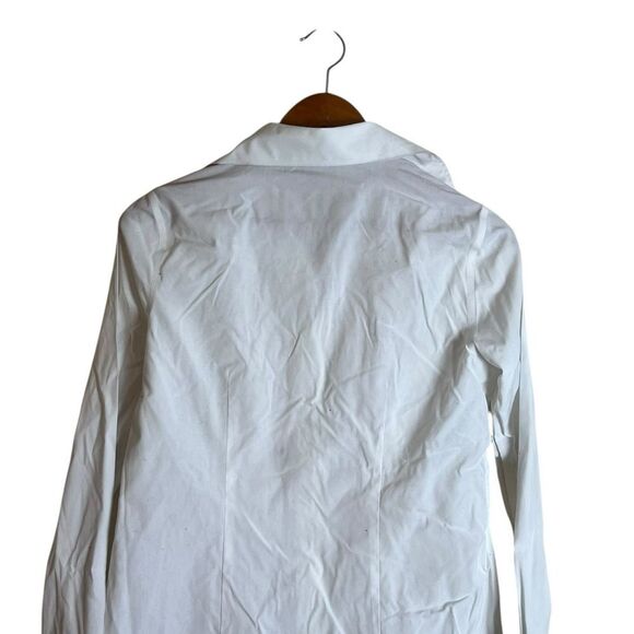 Talbots off white cotton blend button down shirt - Picture 4 of 7
